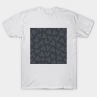 Dark Seamless hearts pattern T-Shirt